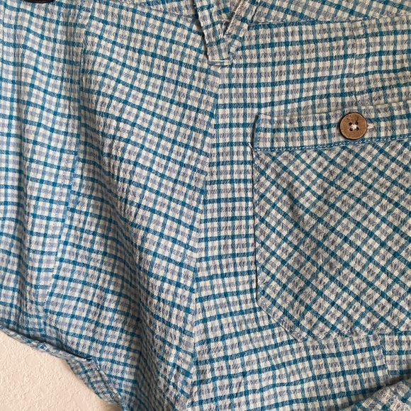 Free People Checked Out Plaid Micro Brief Style Retro Linen Blend Boho Shorts 4 - Picture 14 of 14